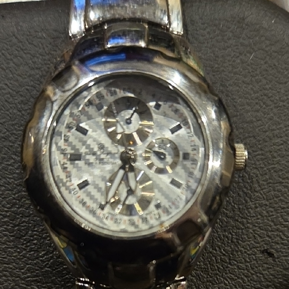 Charles Raymond Silver Chronograph Men's Watch